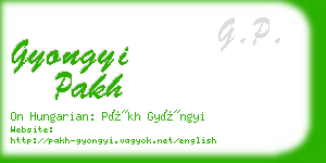 gyongyi pakh business card